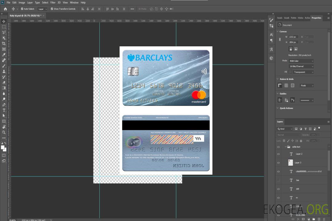 Carte Mastercard de la banque Barclays au Royaume-Uni template Carte Mastercard de la banque Barclays au Royaume-Uni template